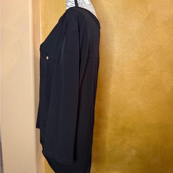 Anne Klein Black Blouse with Gold Details - Picture 2 of 4